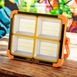 PANTHER PT-200W USB ŞARJLI SOLAR PROJEKTÖR - 1