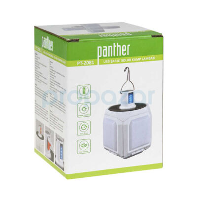 PANTHER PT-2081 USB ŞARJLI SOLAR KAMP LAMBASI - 4