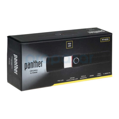 PANTHER PT-4153 USB ŞARJLI EL FENERİ - 4