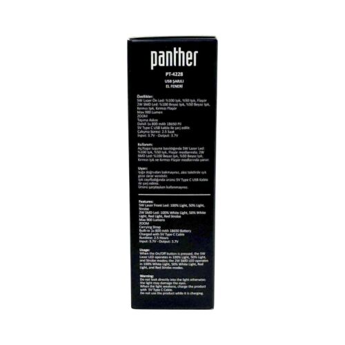 PANTHER PT-4228 USB ŞARJLI EL FENERİ - 12
