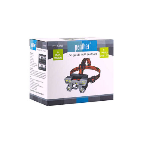 PANTHER PT-5501 USB ŞARJLI KAFA LAMBASI - 3