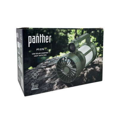 PANTHER PT-576 ŞARJLI SOLAR FANLI KAMP LAMBASI - 6