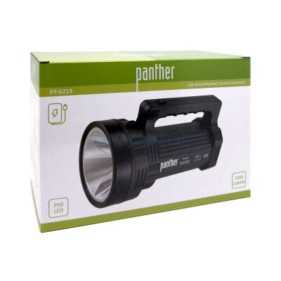 PANTHER PT-6213 USB ŞARJLI SOLAR EL FENERİ - 5