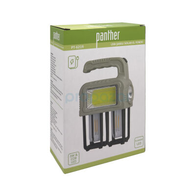 PANTHER PT-6219 USB ŞARJLI SOLAR EL FENERİ - 5