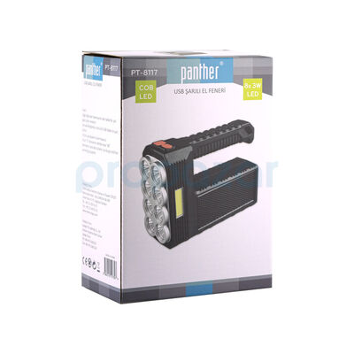 Panther PT-8117 8x3W USB Şarjlı El Feneri