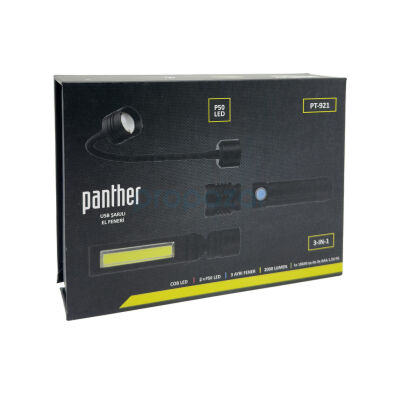 PANTHER PT-921 USB ŞARJLI EL FENERİ - 9