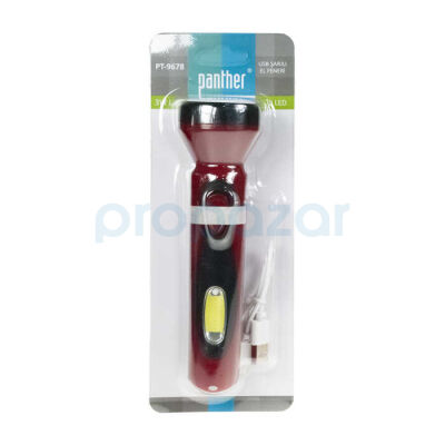 PANTHER PT-9678 USB ŞARJLI EL FENERİ - 2