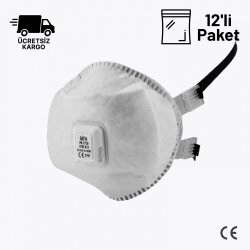 MFA PR-7720 FFP2 R D Ventilli Toz Maskesi - Çok Kullanımlık 12li Paket - 1