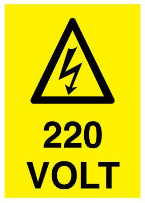Propazar 220 Volt İş Güvenliği Levhası