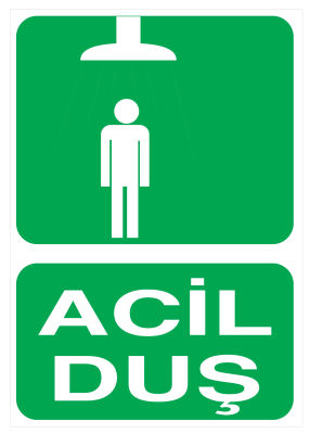 Propazar Acil Duş İş Güvenliği Levhası