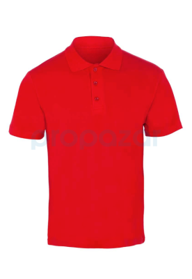 Propazar Polo Yaka Tshirt Pamuk Kısa Kol Kırmızı - 1