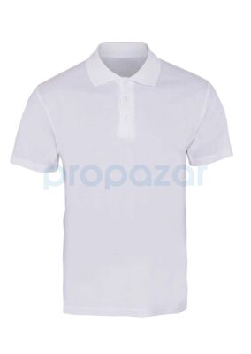 Propazar Polo Yaka Tshirt Pamuk Polyester Kısa Kol Beyaz - 1