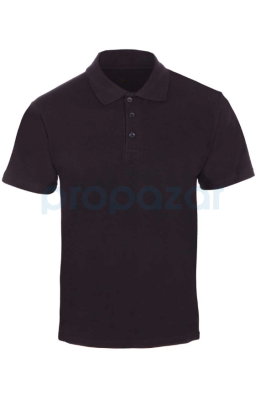 Propazar Polo Yaka Tshirt Pamuk Polyester Kısa Kol Siyah - 1