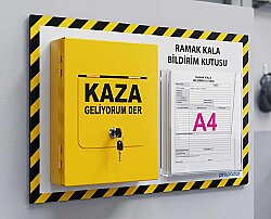 Propazar Ramak Kala Kutusu Profesyonel Seri | Kilitli, Logolu, Duvara Monte İSG Bildirim Kutusu - 1
