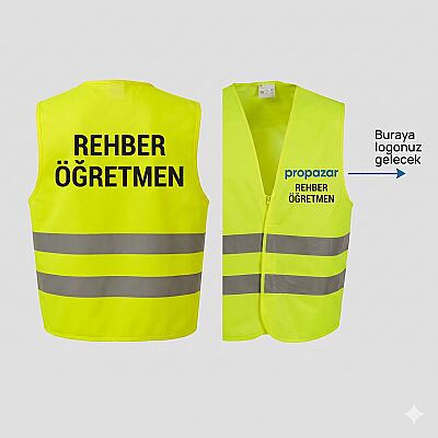 Rehber Öğretmen Baskılı Reflektörlü İkaz Yeleği - 1