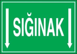 Propazar - Sığınak Aşağı Ok Levhası - 1