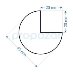 Kenar Köşe Koruyucu C1- Model C1 - 1 Metre - 20X20X40Mm - Tip : A - 2