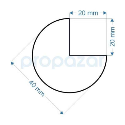 Kenar Köşe Koruyucu C1- Model C1 - 1 Metre - 20X20X40Mm - Tip : A - 2