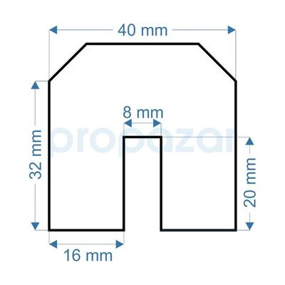 Profil Koruyucu U - Model U - 1 Metre - 40X32X20X8X16Mm - Tip : G Bb - 5