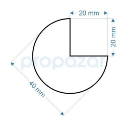 Puffyguard C1 Tip A Kenar Köşe Koruyucu 40 mm – 1 Metre Sarı Siyah - 2