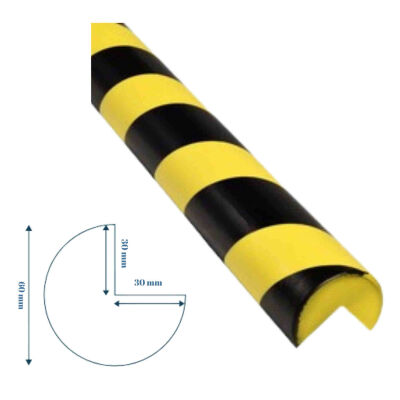 Puffyguard C2 Tip A Kenar Köşe Koruyucu 1 Metre – Sarı Siyah - 1