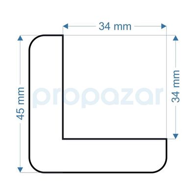PuffyGuard L2 Kenar Köşe Koruyucu 1 Metre – Sarı Siyah Darbe Emici Profil - 4