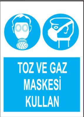 PVC Toz ve Gaz Maskesi Kullan Levhası - Sınırlı Stok Özel Fiyat - 1