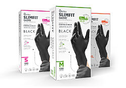 Reflex Slimfit Siyah Copolymer Pudrasız Tek Kullanımlık Eldiven 100’lü - Reflex