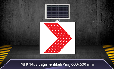 Sağa Tehlikeli Viraj Akülü Solar Levha MFK9625 - 1