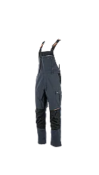 Sara Workwear Posejdon 32 Askılı Bahçıvan İş Tulumu Gri Turuncu - 1