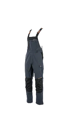 Sara Workwear Posejdon 32 Askılı Bahçıvan İş Tulumu Gri Turuncu - 1