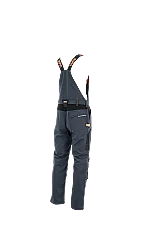 Sara Workwear Posejdon 32 Askılı Bahçıvan İş Tulumu Gri Turuncu - 2