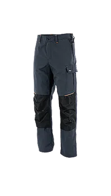 Sara Workwear Posejdon New Çok Cepli İş Pantolonu Gri Floresan Turuncu - 1