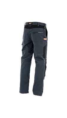 Sara Workwear Posejdon New Çok Cepli İş Pantolonu Gri Floresan Turuncu - 2