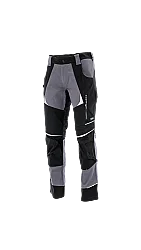 Sara Workwear Cottonflex 124 Teknik İş Pantolonu Gri Siyah - Sara Workvear