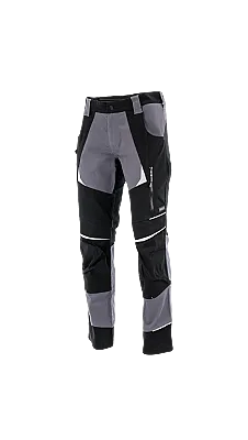 Sara Workwear Cottonflex 124 Teknik İş Pantolonu Gri Siyah - 1