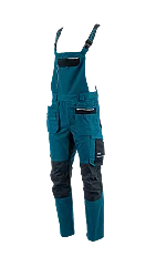 Sara Workwear Monter 2 Çok Cepli Askılı İş Tulumu Petrol Yeşili Siyah - 2