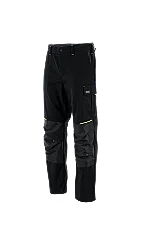Sara Workwear Posejdon New 30 Çok Cepli İş Pantolonu Siyah Fosforlu Yeşil - Sara Workvear