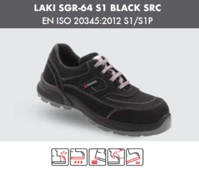 Segura Laki SGR-64 S1 Siyah İş Ayakkabısı - 1