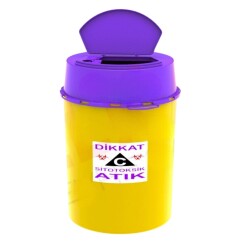 Sitotoksik Atık Kutusu 25 lt -TA0250S - Telkar Tıbbi Atık Kutusu
