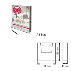 Snapper A5 Duvar Tipi Şeffaf Broşürlük Föylük 15x21 cm - UMSD007000X1400 - 2