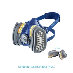 GVS Elipse SPR581 ABEP3 Organik İnorganik Gaz ve Toz İçin Yarım Yüz Maskesi - GVS Elipse Maske ve Filtre Modelleri