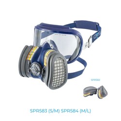 SPR583 ABEP3 Organik İnorganik Gaz ve Toz İçin Tam Yüz Maskesi - GVS