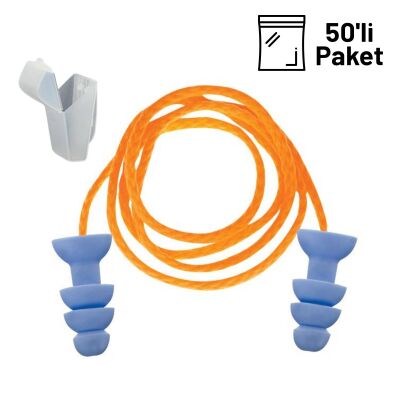 Starline 1299-T Tekstil İpli Kulak Tıkacı 50li Paket - 1
