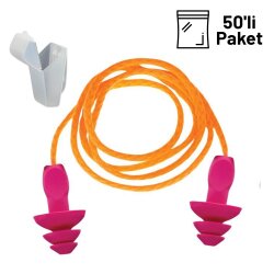 Starline 1453-T Tekstil İpli Kulak Tıkacı 50li Paket - Starline