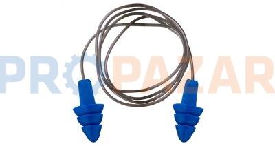 Starline 1707D-C Plastik İpli Detectable Gıda Uyumlu Kulak Tıkacı 100lü Paket - 1