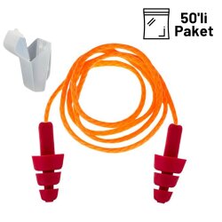 Starline 2411-T Tekstil İpli Kulak Tıkacı 50li Paket - Starline