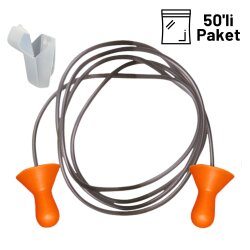 Starline 2706-C Plastik İpli Kulak Tıkacı 50li Paket 