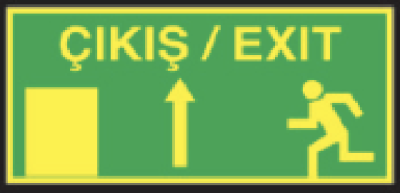 Starline Çıkış / Exit Yukarı Ok Tabelası - 1