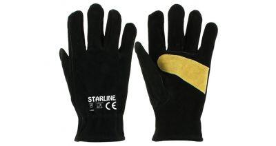 Starline E-1305 Siyah Sarı Deri Eldiven - 1